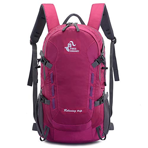 free knight 40L Leichter Tagesrucksack Radfahren Wandern Wasserdichter Reiserucksack (Rose)
