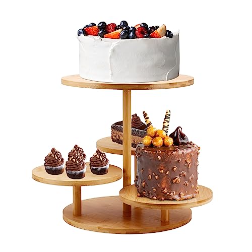 MoYouno Tortenständer,Cupcake Ständer-4 Etagen für 50 Cupcakes,Auslageständer Dessertturm Gebäckständer,Gestufter Tablett Dekor, für Hochzeit, Geburtstag, Party (2.39)