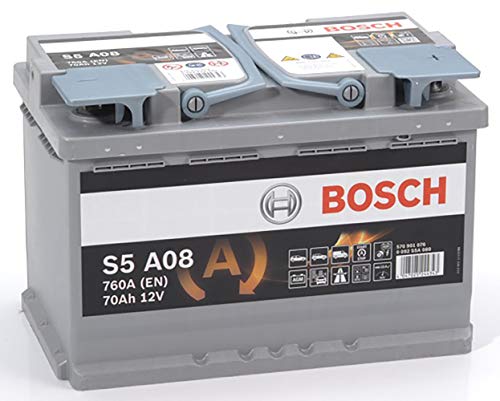Bosch S5A08 - Autobatterie - 70A/h - 760A - AGM-Technologie - angepasst für Fahrzeuge mit Start/Stopp-System, 278 x 175 x 190 mm