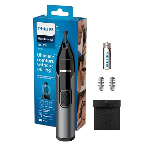 Philips Nose trimmer Series 3000 Nasenhaar-, Ohrenhaar- und Augenbrauentrimmer mit PrecisionTrim-Technologie (Modell NT3650/16)