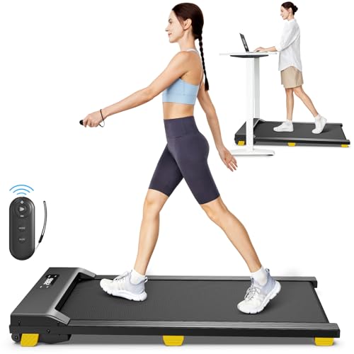 Walking Pad mit Sechs-Punkt-Stoßdämpfung, leises Laufband Schreibtisch, ‎2,5 Pferdestärken Laufband für Zuhause/Büro