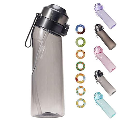 Dpatleten 650ML Fruchtduft-Wasserflasche, Sportluft-Wasserflasche mit 1 Geschmackskapseln, Duftwasserbecher, Sportwasserbecher-Trinkflaschen für Outdoor-Sportarten, Geburtstagsgeschenke