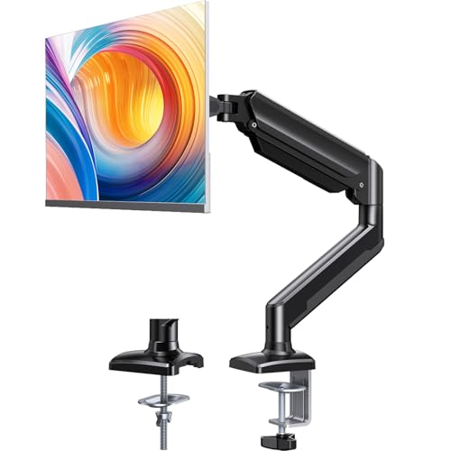 ErGear Monitor Halterung für 13 bis 34 Zoll Bildschirme, Verstellbare Monitorhalterung hält bis zu 10 kg, Gasfeder Monitorarm mit 2 Befestigungsarten, Bildschirmhalterung passend für VESA 75 100