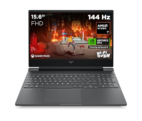 HP Victus Gaming Laptop | 15.6' FHD-Display | AMD Ryzen 7 8845HS | 16GB DDR5 RAM | 1TB PCIe NVMe SSD | NVIDIA GeForce RTX 4060 | Windows 11 Home | QWERTZ-Tastatur | Mica Silver