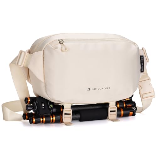 K&F Concept Kamera-Rucksack, Schultertasche, quadratische Tasche, Taschen für Fotografen, Kamera-Rechteck-Hülle, kompatibel mit Canon/Nikon/Sony/DJI Mavic Drohnen-Rucksack (Beige)