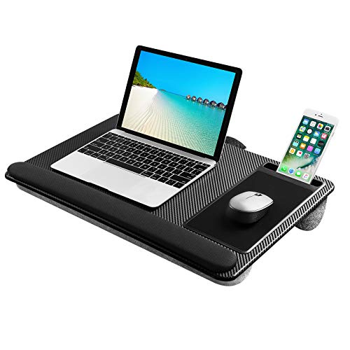 LIBWYS Laptopunterlage für Bett mit Handgelenkauflage, Superlicht Laptop Kissen für max. 17 Zoll Notebook, mit Handyhalter - No 008312862-0001