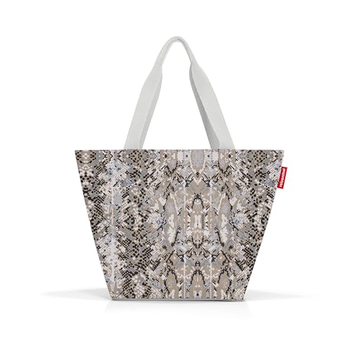 reisenthel shopper M in snake sand – Geräumige Shopping Bag und edle Handtasche in einem – Aus wasserabweisendem Material
