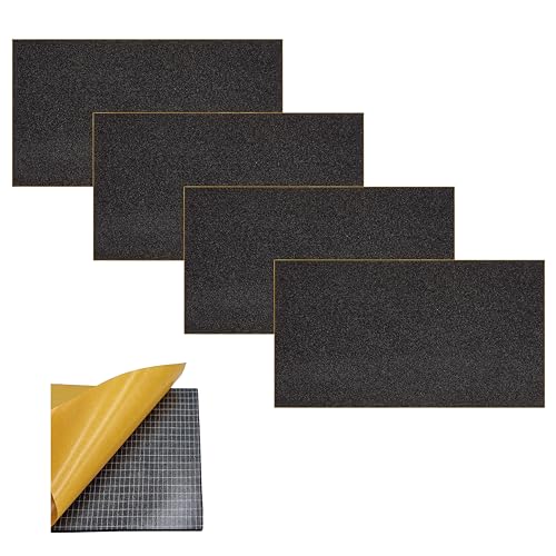 ACIT Neoprenfolie Isolierklebstoff, 4 Blatt, Klebedichtung, Gummi, Polyurethanschaum, schwarzer EPDM-Schaumstoff (Dicke 3MM, 10 x 10 cm)