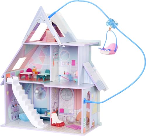 LOL Surprise OMG Winter Cottage Spielset - Mehr als 45 Überraschungen - Winterchalet mit Skilift, Schlafzimmer, Badezimmer, Wohnzimmer, Küche, Möbel und mehr - Alter 4+