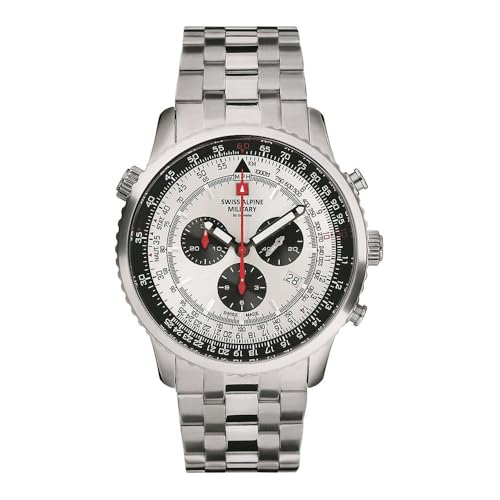 Swiss Alpine Military Herren Uhr Chronograph Analog Quarz 7078.9132SAM Edelstahl