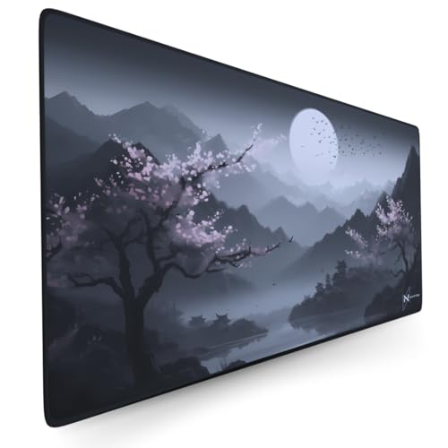 Nyfter - Premium Sakura V3 Gaming Mousepad XXL Mousepad Nyfpad XXL 00x500mm Mousepad wellenfrei mit extra vernähten Kanten