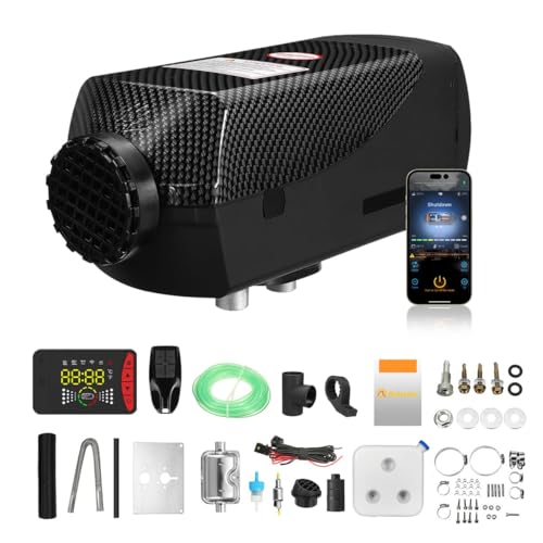 Sonnenlicht 2KW 12V 24V Parkplatz Diesel Heizung, Nacht Luftheizung, Upgrade Smart Fernbedienung mit Bluetooth APP Steuerung Ultra leise Ölpumpe für LKW, Boot, Auto Anhänger, Wohnmobile, Wohnmobile