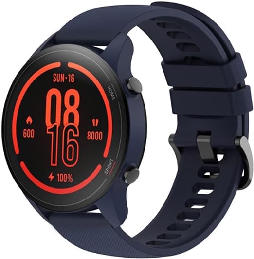 Xiaomi Mi Watch Smartwatch (1,39' AMOLED-HD-Display; Messung und Überwachung Blutsauerstoffgehalt, Herzfrequenz, Stresslevel, Schlafzyklus; GPS; 17 Sportmodi; 5 ATM; 16 Tage Batterielaufzeit) Blau Navy Blue (Blau)