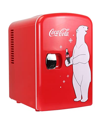 Coca Cola Mini-Kühlschrank (Polarbär) 4 Liter / 6 Dosen für Lebensmittel