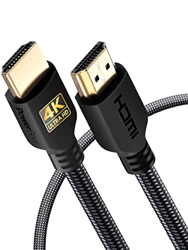 PowerBear 4K HDMI Kabel 1 m | 18Gbps Hochgeschwindigkeit HDMI Kabel, geflochtenes Nylon & Goldstecker, 4K @ 60Hz, Ultra HD, 2K, 1080P, ARC & CL3 zertifiziert | für Laptop, Monitor, PS5, PS4 & mehr