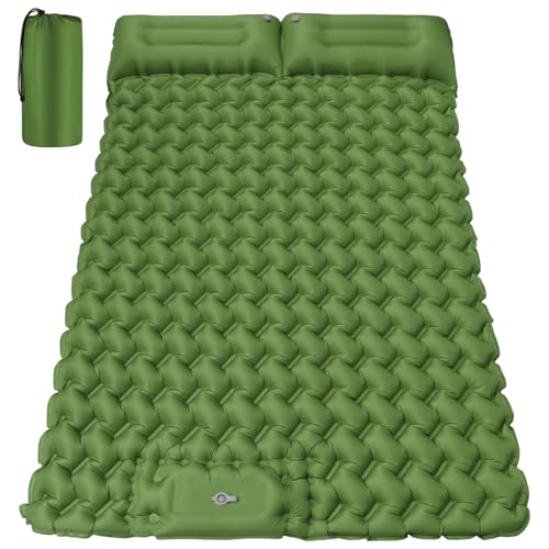 BITIWEND Isomatte Selbstaufblasend Doppel Camping Luftmatratze für 2 Personen 200 * 130CM Ultraleicht Camping Matratze Luftzellenmatte Wasserdicht Schlafmatte für Outdoor, Wandern, Zelt, Strand