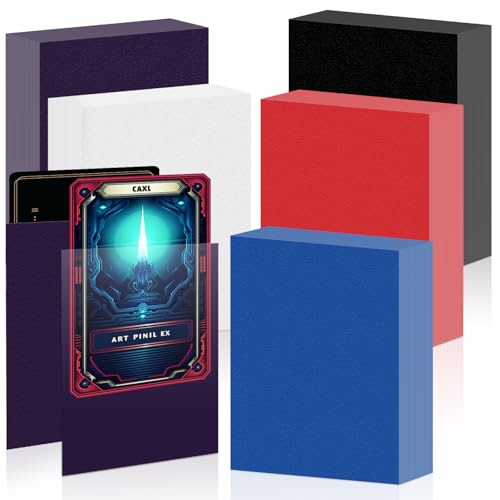 500 Stück Weiche Sammelkartenhüllen, 66 x 91 mm Karten Hüllen, Standardgröße Sammelkarten Einsteckhüllen, Premium Kartenhüllen, Passform für MTG Sleeves, Sammelkarten, Sportkarten, Farbe Mixen