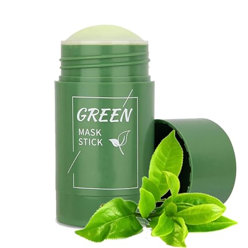 Green Mask Stick,Green Tea Mask Stick for Face,Grüner Tee Maske Stick Original Green Tea Maske Stick Natural Poreless Deep Cleansing Solid Masken für Hautpflege aufhellung Moisturizing (1pc)