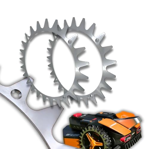 5M Energy Edelstahl Spikes kompatibel mit Worx Landroid L und Vision gebürstet Traktionsverbesserung Rasenmäher