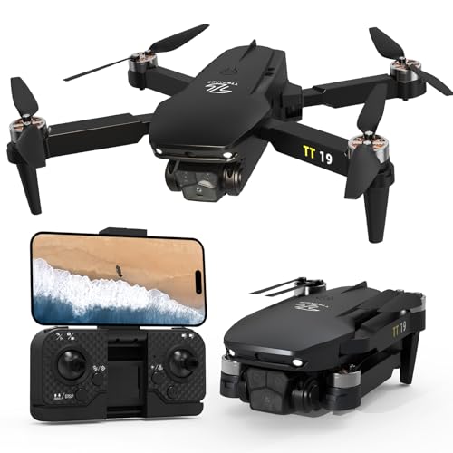 TTROARDS Drohne mit Kamera 1080P Bürstenloser Motor Drone 180° Hindernisvermeidung, Mini Drohnen für Anfänger Faltbar RC Quadcopter Windwiderstand Stufe 4 Drone für Erwachsene TT19