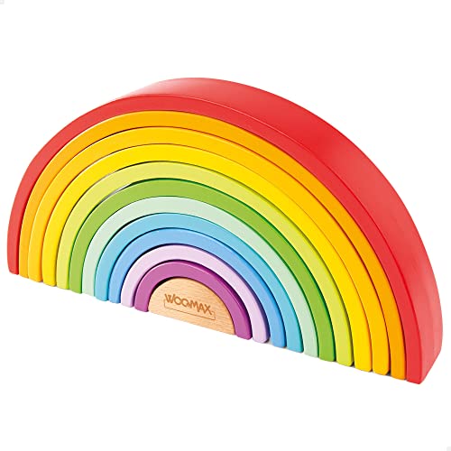 WOOMAX ColorBaby 49305 49305-Woomax-Rainbow Wood XL + 18 m, Mehrfarbig