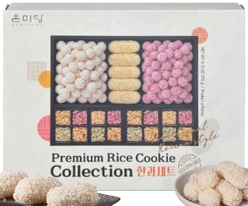 SANDEULHAE Premium Rice Cookie | Koreanische Reissnacks | Glutenfreie Snacks | Vegane Leckereien | Traditionelle Süßigkeiten | Geschenkideen | Ölfrei (Reiskeks Collection)