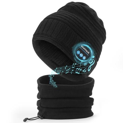 SIVITICK Geschenke für Männer Jungen Bluetooth Mütze Weihnachtsgeschenke für Frauen Teenager Winter Mützen Beanie mit Kopfhörern Bluetooth