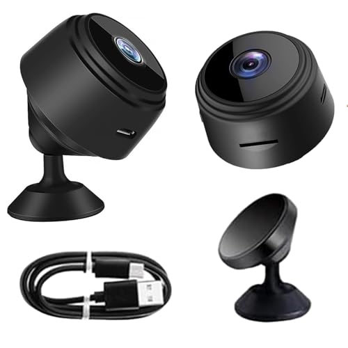 WELLXUNK Mini Kamera 1080P Kleine Überwachungskamera, Mini Überwachungsk-Amera, Kleine Kamera mit Live Übertragung Handy App, K-Amera Überwachung mit Bewegungsmelder, für Startseite Büro Sicherheit