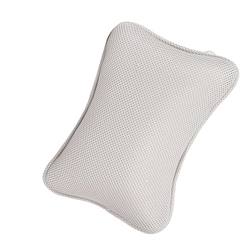 Badewannenkissen für Spa Wellness, Nackenkissen mit 2 starken Saugnäpfen Waschbar, Schnelltrocknend, Anti-Rutsch Kopfstütze Weiches Kissen für Nacken & Schultern, 3D Air Mesh