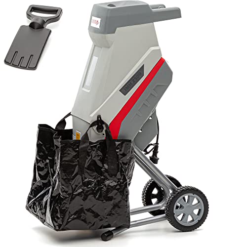 IKRA Elektro Gartenhäcksler Messerhäcksler IMH 2500 inkl Fangsack 45l 2.500W langlebige Wendemesser