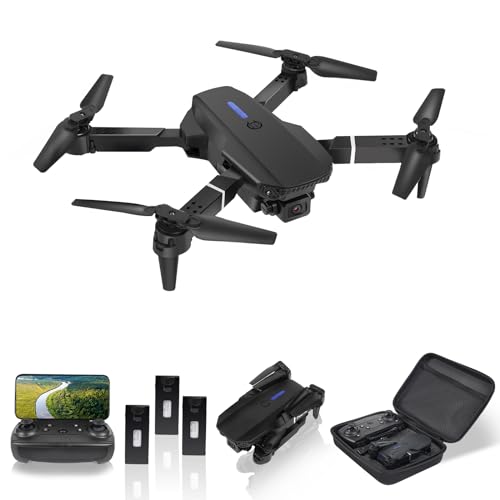 Drohne mit Kamera HD 4K,Faltbare Drohne Lange Flugzeit,RC Quadcopter mit Tasche,3D Flip,One Key Start/Landen,Headless Mode,Flugbahnflug,Mini Drone Geschenk für Anfänger Kinder Jugendliche