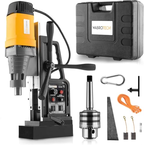WABROTECH® WT23RE Magnetbohrmaschine 50 mm - Magnet Kernbohrgerät 580 U/min - Magnethaltekraft 13000 N - Tragbar Magnetbohreinheit M3-M16 für Metallbearbeitung - Kernbohrmaschine 1880 W - Magnetbohrer
