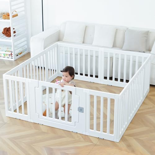 Gupamiga Laufstall Baby Laufgitter Baby Sicherheits-Aktivitätszentrum für drinnen oder draußen 150×145 cm PLP-WL071-11