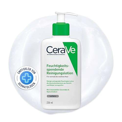 CeraVe Feuchtigkeitsspendendes Reinigungsmittel, für normale bis trockene Haut, 236 ml
