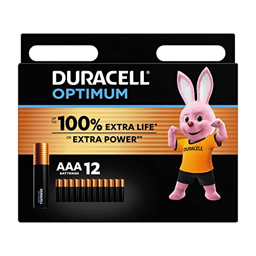 Duracell Optimum AAA Micro Alkaline-Batterien, 1.5V LR03 MX2400, 12er-Pack [Amazon exklusiv]