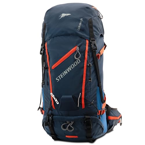 Steinwood Wanderrucksack Herren & Damen 35L - Outdoor-Rucksack, Reiserucksack, Tagesrucksack wasserabweisend mit Regenschutz und Rückenbelüftung