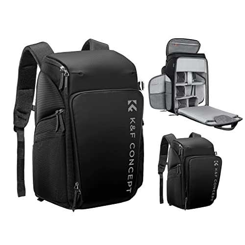 K&F Concept Kamerarucksack, Fotorucksack für Fotografen, Kamerarucksack mit 16Zoll-Laptopfach, kompatibel für Canon/Nikon/Sony/DJI Mavic Drone (Alpha Rucksack 25L)…