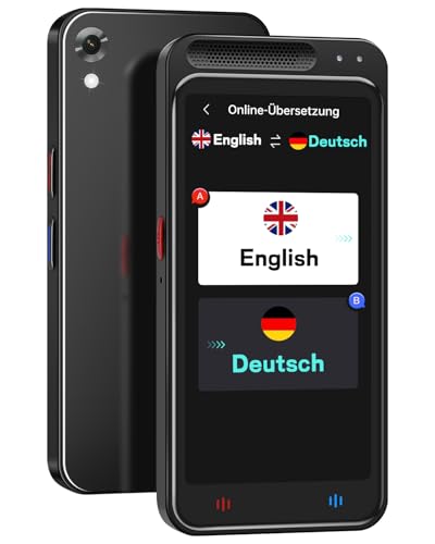Sprachübersetzer Gerät, 139 Sprachen Übersetzungsgerät, Echtzeit-Übersetzung, WLAN/Hotspot/Offline-Modus, 4.1 Zoll HD-Display, AI übersetzer mit Sprachausgabe, Ideal für Business,Reisen