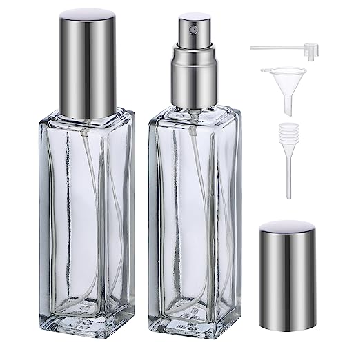 Segbeauty Parfüm Abfüller, Parfum Zerstäuber für Unterwegs, 2 Stück Parfüm Behälter 20ml, Parfümzerstäuber Nachfüllbar, Zerstäuber Parfüm Glas für Datum, Party, Arbeit (Rauchgrau)