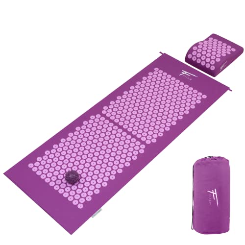 Fitem - XL Akupressurmatte mit Kissen - Massage - lindert Rücken und Nackenschmerzen - Ischias - Entspannung und reduziert Schlaflosigkeit