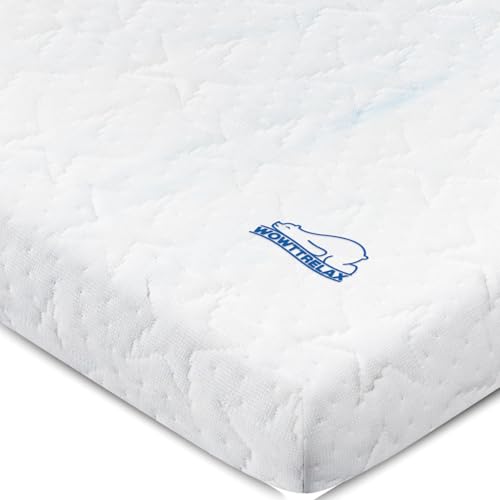 WOWTTRELAX Matratzen Topper 90x190, Öko-Tex Zertifiziert, 6 cm Höhe Gel Memory Foam Topper, Viscoelastische Matratzenauflage Gelschaum Matratzentopper mit Abnehmbarem und Waschbarem Bezug Weiß