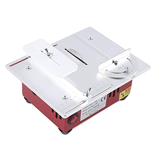 Mini Tischsäge Tischkreissäge 96W Präzisions Tischsäge für DIY Holz Metall Modellbau 9200RPM Schnitttiefe 14mm Staubabsaugung Ideal für Bastelarbeiten und kleine Schnittprojekte