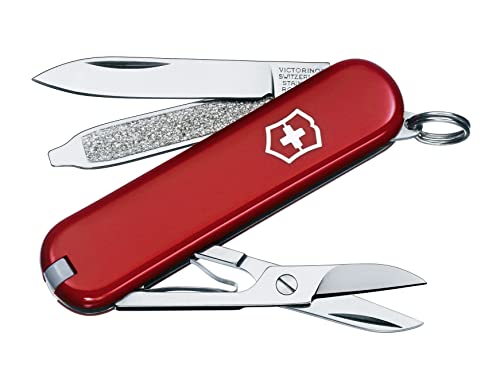 Victorinox Schweizer Taschenmesser, Klein, Classic SD, Multitool, Swiss Army Knife mit 7 Funktionen, Klinge, Nagelfeile, Schraubendreher