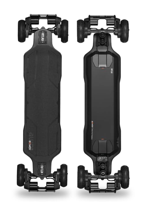 Exway Atlas All-Terrain Off-Road Elektrolangboards. Max. 56 km/h, 38,6 km Reichweite. Optionale AUXPack-Batterie. Profi-Board für Erwachsene.