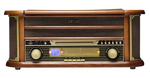 Denver MCR-50 Retro Musik-Center mit Plattenspieler braun