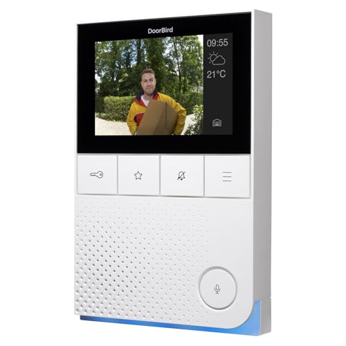 DoorBird A1101 IP Video Innenstation White Edition | Inneneinheit für IP-Video-Türsprechanlage mit Display, WLAN, LAN