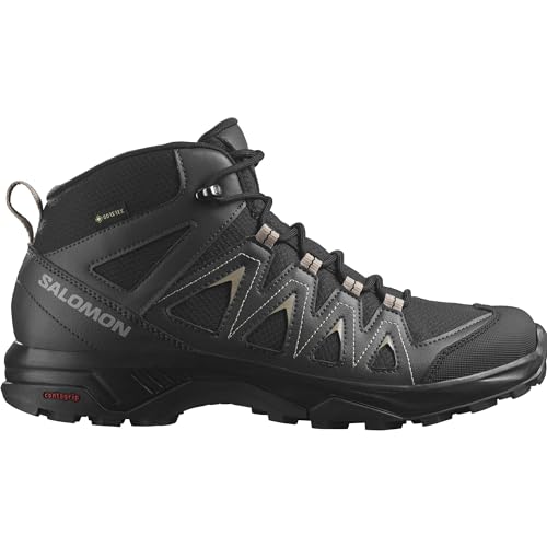 Salomon X Braze Mid Gore-Tex Wasserdichte Herren Outdoorschuhe, Outdoor-bereit, Sportliches Design, Vielseitiger Einsatz, Black, 43 1/3