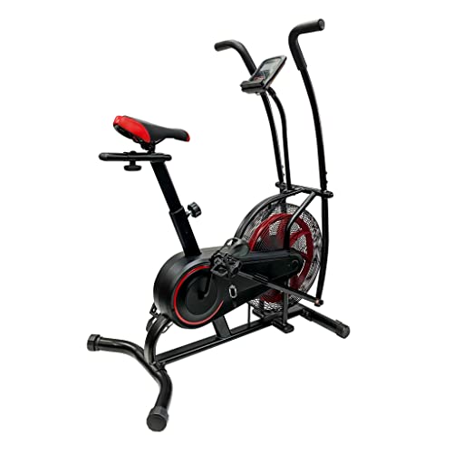 Leiv Air Bike - Fitnessrad zur Förderung v. Gesundheit und Fitness, idealer Hometrainer mit Trainingscomputer, Pulssensoren, 8-Fach einstellbarem Widerstand, Crosstrainer, Heimtrainer