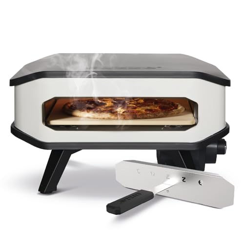 cozze® 13' Elektro-Pizzaofen mit Pizzastein, 230V/2200W, Digitale Temperatursteuerung, inkl. Frontabdeckung, Schwarzes