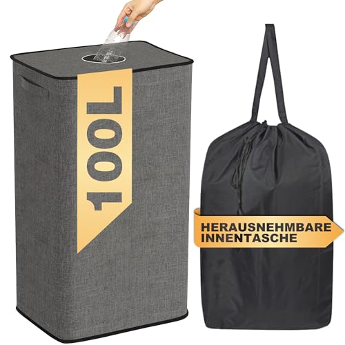 CATCHLUCK Pfandflaschen Sammelbehälter mit Deckel Flaschensammler Leergut Pfandflaschen Aufbewahrung Pfandflaschen Behälter mit Deckel, Grau